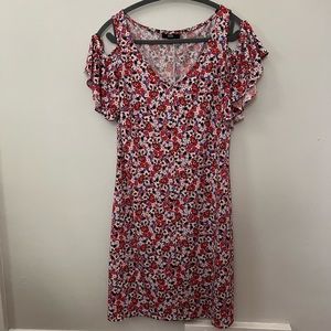 MSK Floral Open Shoulder Dress